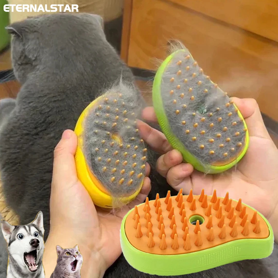 Revolutionary 3-in-1 Cat and Dog Steam Brush - Electric Grooming Tool for Effortless Shedding and Relaxing Massage