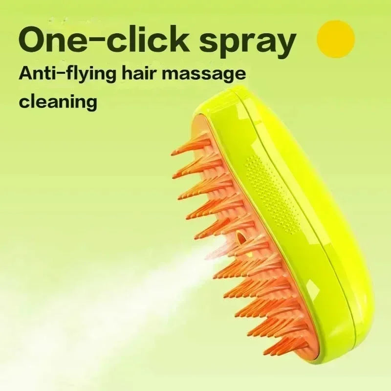 Revolutionary 3-in-1 Cat and Dog Steam Brush - Electric Grooming Tool for Effortless Shedding and Relaxing Massage