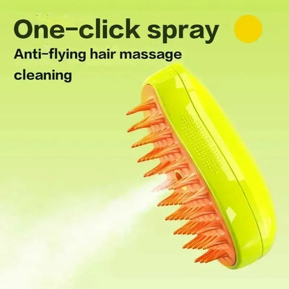 Revolutionary 3-in-1 Cat and Dog Steam Brush - Electric Grooming Tool for Effortless Shedding and Relaxing Massage