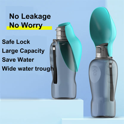 800ml Portable Dog Water Bottle - High Capacity, Leakproof & Foldable Drinking Bowl for Outdoor Adventures with Your Golden Retriever