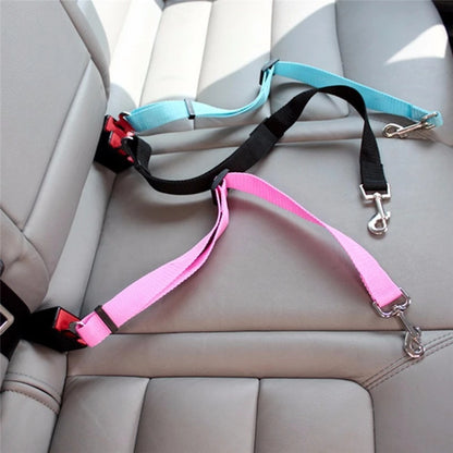 Secure Your Furry Friend: Adjustable Pet Car Seat Belt for Dogs & Cats - Safety Harness with Durable Clip and Comfortable Traction