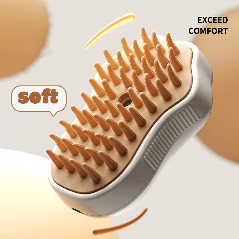 Transform Your Pet's Grooming Routine with the 3 in 1 Electric Spray Brush - Effortless Hair Removal and Relaxing Massage for Cats and Dogs