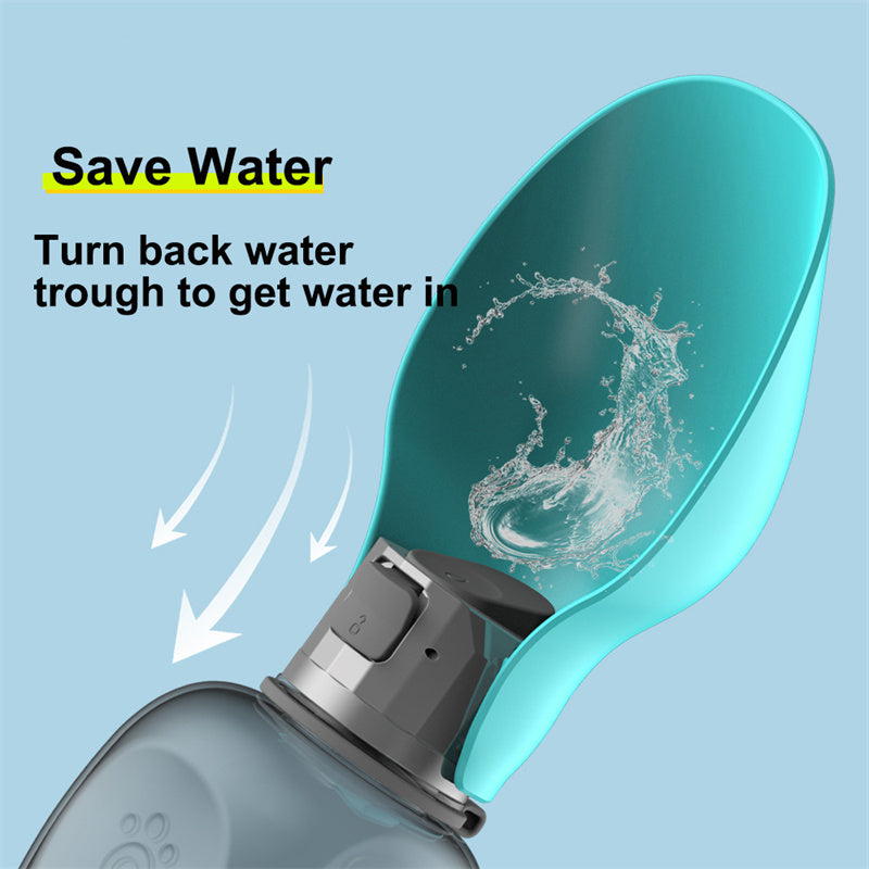 800ml Portable Dog Water Bottle - High Capacity, Leakproof & Foldable Drinking Bowl for Outdoor Adventures with Your Golden Retriever