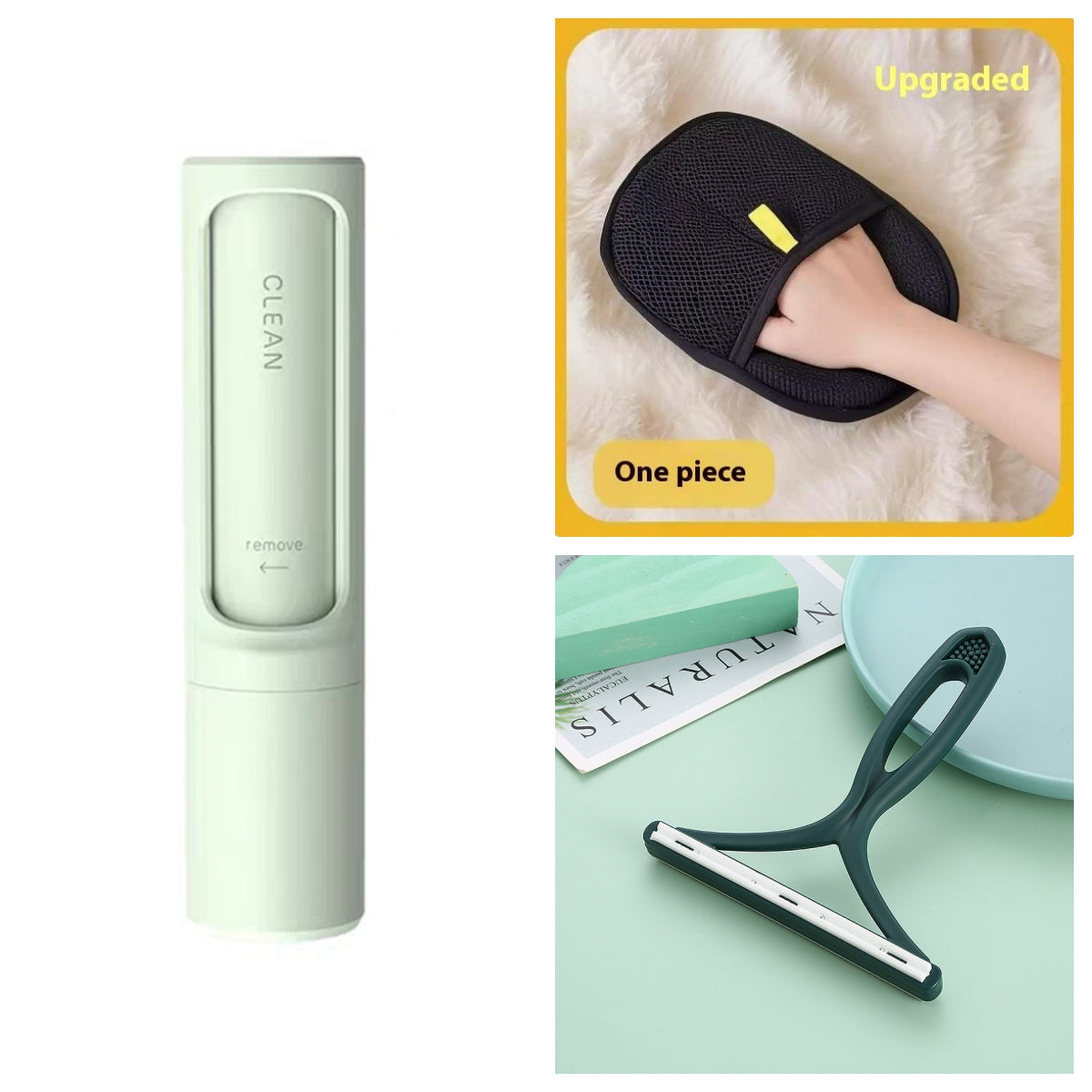 Revolutionary 2-in-1 Reusable Pet Hair Remover Brush - Effortless Lint Roller for Quick Fur and Dust Cleanup!
