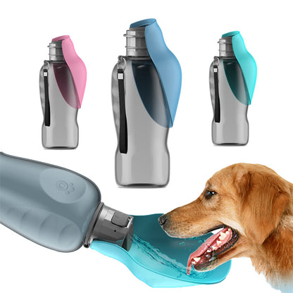 800ml Portable Dog Water Bottle - High Capacity, Leakproof & Foldable Drinking Bowl for Outdoor Adventures with Your Golden Retriever