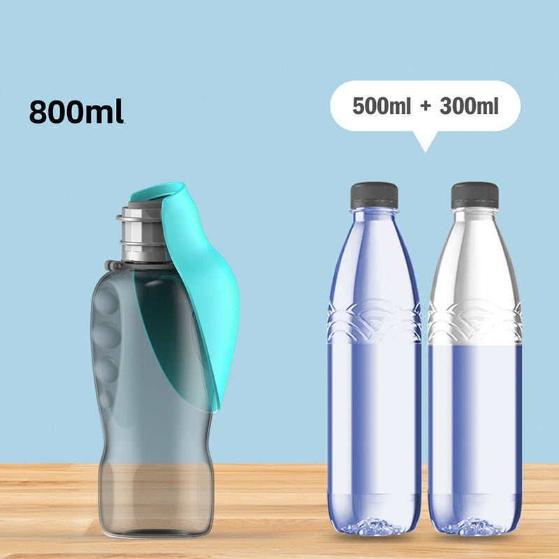800ml Portable Dog Water Bottle - High Capacity, Leakproof & Foldable Drinking Bowl for Outdoor Adventures with Your Golden Retriever
