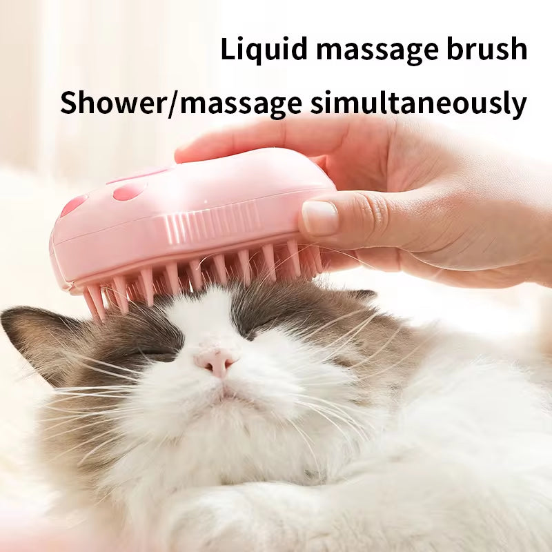 Transform Your Pet's Grooming Routine with the 3 in 1 Electric Spray Brush - Effortless Hair Removal and Relaxing Massage for Cats and Dogs