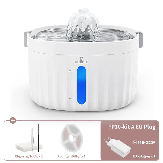Automatic Cat Water Fountain - Stainless Steel Pet Water Dispenser with 6-Level Filtration for Cats and Dogs