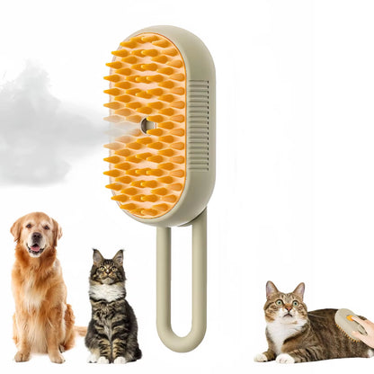 Transform Your Pet's Grooming Routine with the 3 in 1 Electric Spray Brush - Effortless Hair Removal and Relaxing Massage for Cats and Dogs