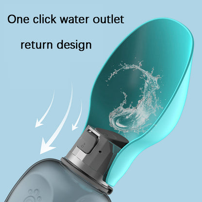 800ml Portable Dog Water Bottle - High Capacity, Leakproof & Foldable Drinking Bowl for Outdoor Adventures with Your Golden Retriever