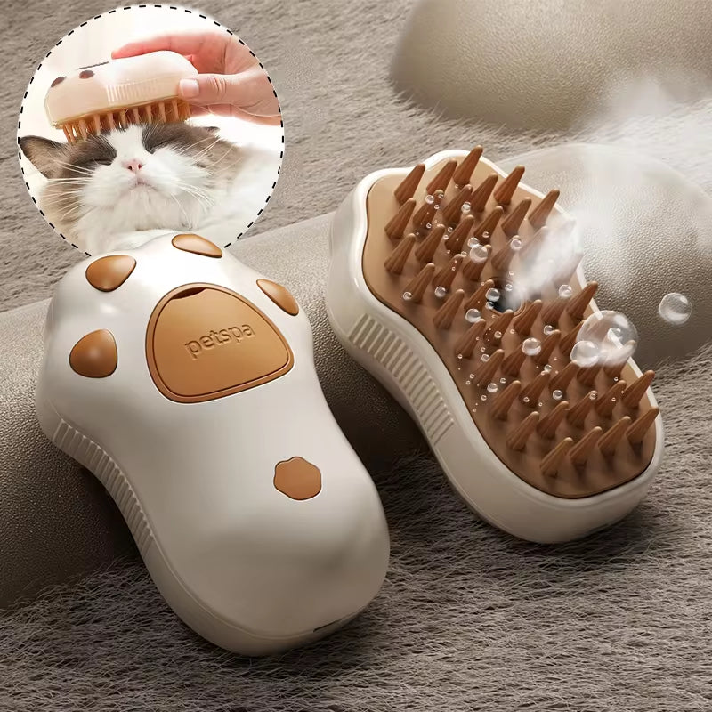 Transform Your Pet's Grooming Routine with the 3 in 1 Electric Spray Brush - Effortless Hair Removal and Relaxing Massage for Cats and Dogs