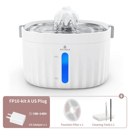 Automatic Cat Water Fountain - Stainless Steel Pet Water Dispenser with 6-Level Filtration for Cats and Dogs