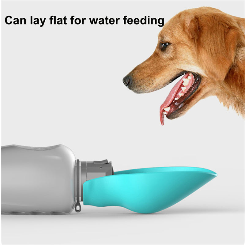 800ml Portable Dog Water Bottle - High Capacity, Leakproof & Foldable Drinking Bowl for Outdoor Adventures with Your Golden Retriever